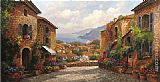 Out on The Town Paintings - Town by Paul Guy Gantner by Unknown Artist